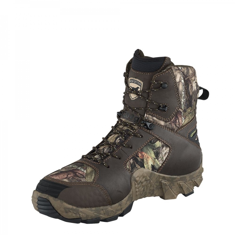 Mens 8-inch Waterproof Leather Insulated Mossy Oak? Camo Boot PgeWsSV6 - Click Image to Close