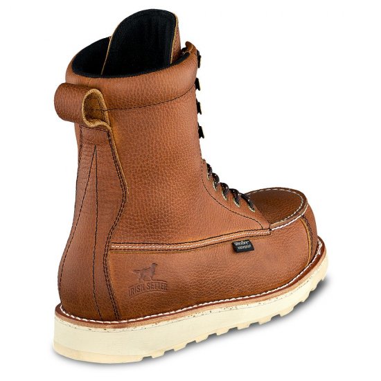 Mens 8-inch Waterproof Leather Safety Toe Work Boot TZRwLyhE