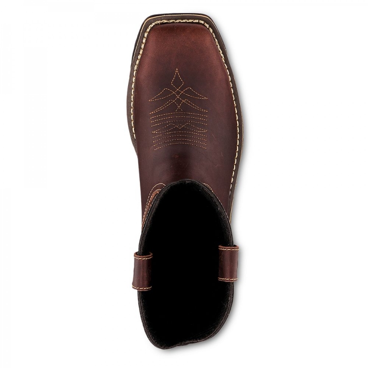 Mens Marshall 11-inch Waterproof Leather Steel Toe Pull-On Work Boot Y1eB1dvb - Click Image to Close