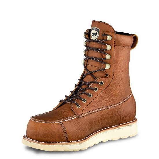 Mens 8-inch Waterproof Leather Safety Toe Work Boot TZRwLyhE