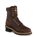 Mens Mesabi 8-inch Waterproof Leather Insulated Steel Toe Logger Work Boot BXA2LUNa