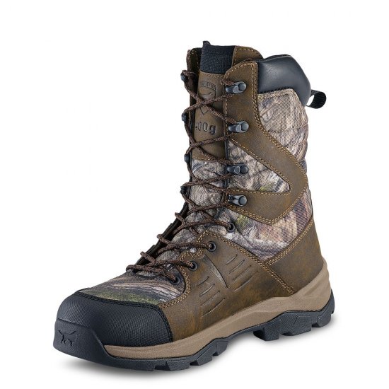 Mens Terrain 10-inch Waterproof Insulated Leather Camo Hunting Boot tDDUlSgN