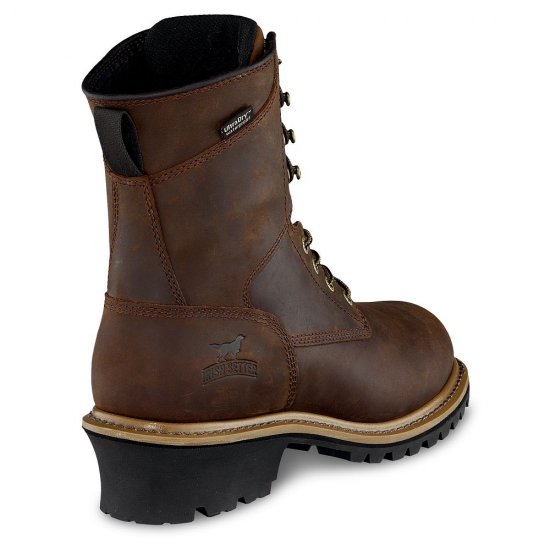 Mens Mesabi 8-inch Waterproof Leather Insulated Steel Toe Logger Work Boot UZNCGrBB