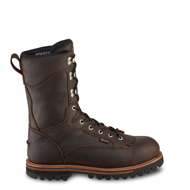 Mens Elk Tracker 12-inch Waterproof Leather 1000g Insulated Boot wMkVhZfl - Click Image to Close