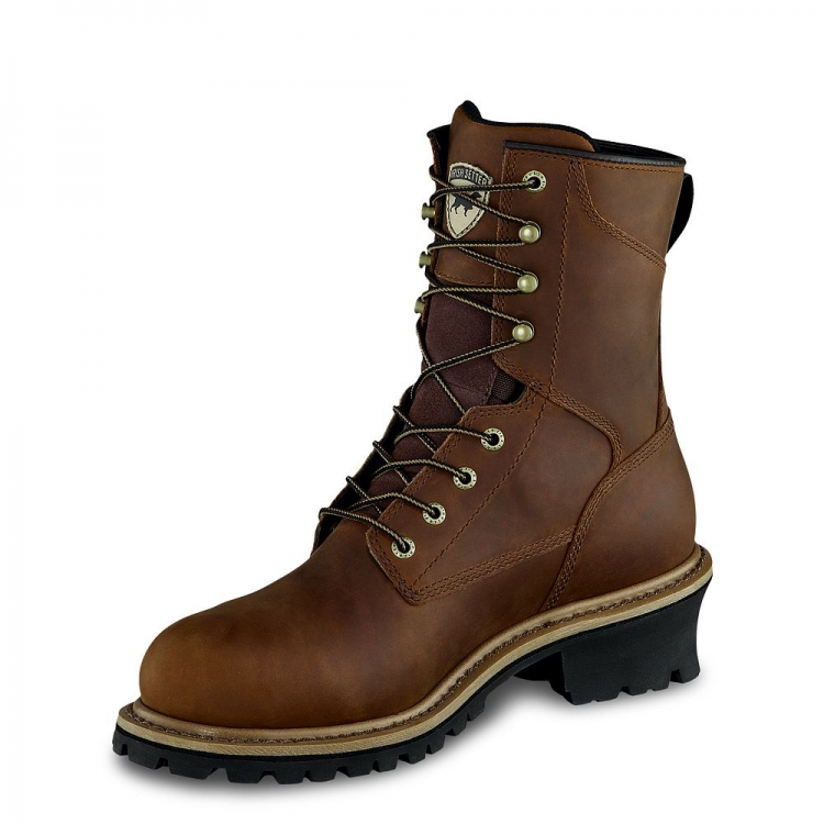 Mens Mesabi 8-inch Waterproof Leather Logger Work Boot xni2ALzf - Click Image to Close