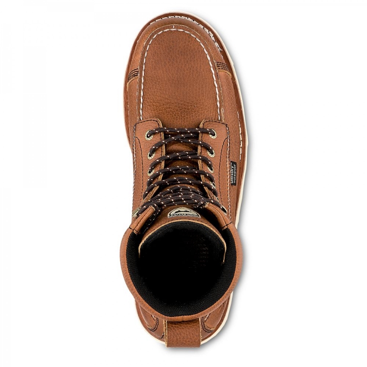 Mens 8-inch Waterproof Leather Safety Toe Work Boot TZRwLyhE - Click Image to Close