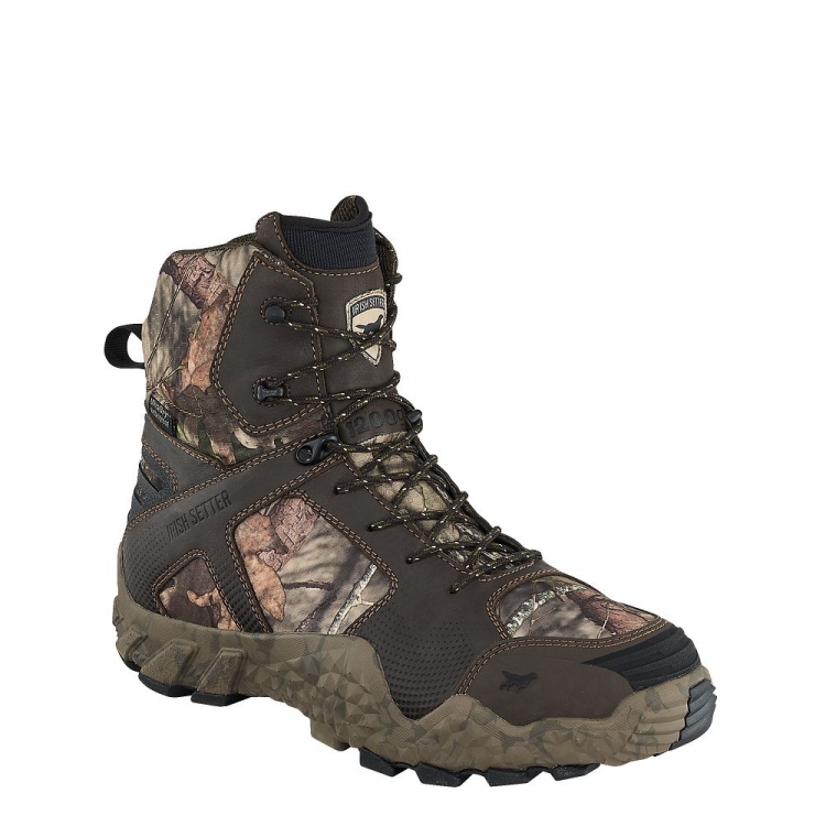 Mens 8-inch Waterproof Leather Insulated Mossy Oak? Camo Boot PgeWsSV6 - Click Image to Close