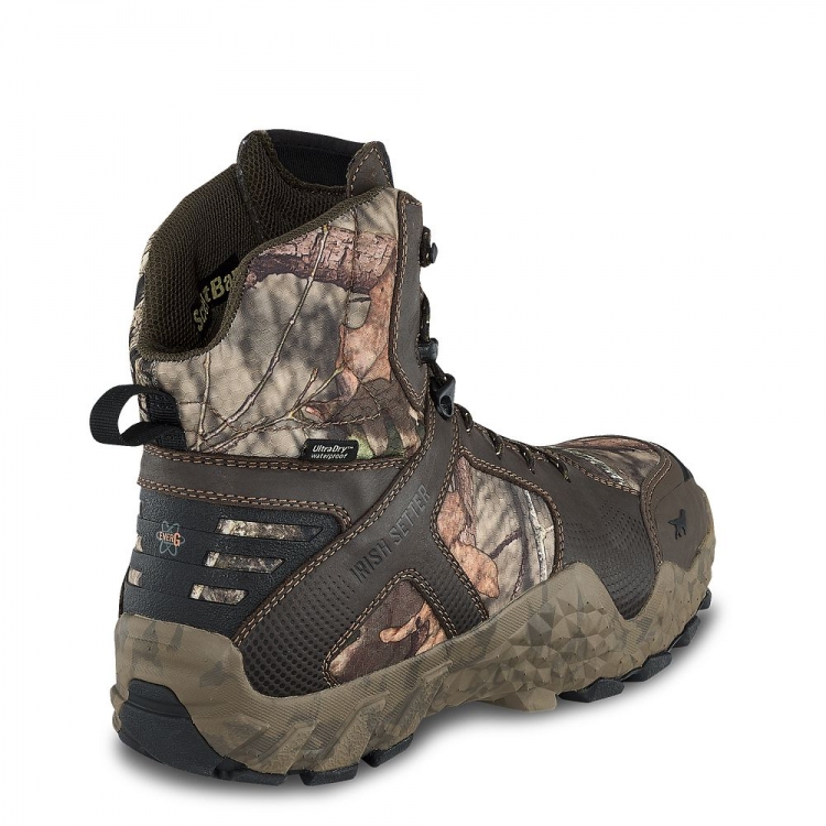 Mens 8-inch Waterproof Leather Insulated Mossy Oak? Camo Boot PgeWsSV6 - Click Image to Close