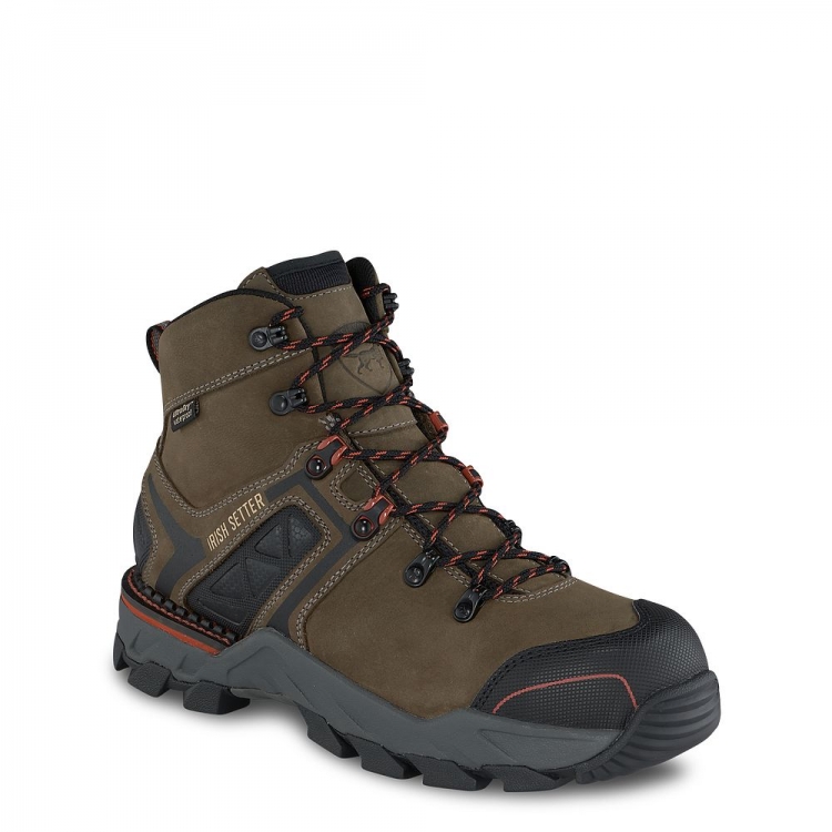Mens Crosby 6-inch Waterproof Safety Toe Hiker Work Boot GkzR5Fbk - Click Image to Close